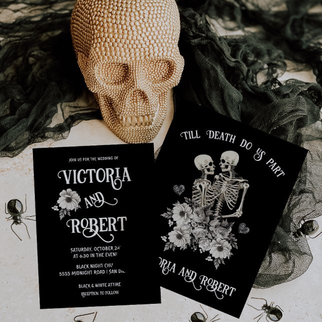 Invitación Hasta que la muerte nos haga Parte Skeleton Boda F (Subido por el creador)