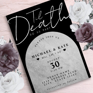 Invitación Hasta que la muerte nos haga particionar la cabeza