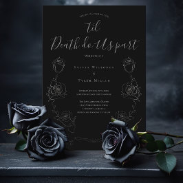 Invitación Hasta que la muerte nos haga partícipe de Boda gót