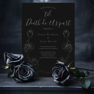 Invitación Hasta que la muerte nos haga partícipe de Boda gót