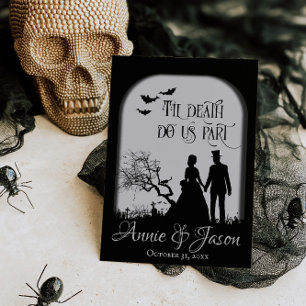 Invitación Hasta Que La Muerte Nos Haga Un Boda Parcialmente