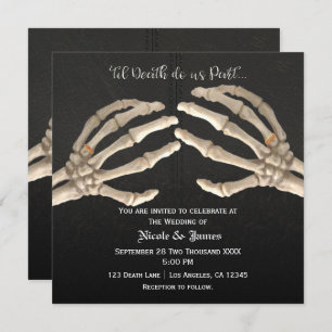 Invitación Hasta que la muerte nos haga un matrimonio Boda de