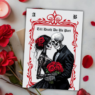 Invitación Hasta que la Muerte nos Separe Amantes de Esquelet