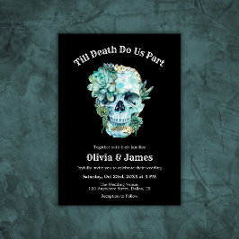 Invitación Hasta que la muerte nos separe Boda de Halloween g