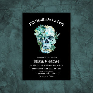 Invitación Hasta que la muerte nos separe Boda de Halloween g