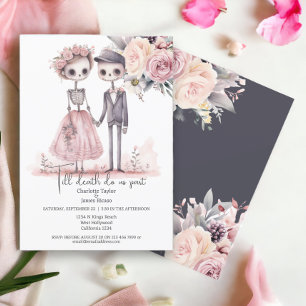 Invitación Hasta que la muerte nos separe de Bride y Groom