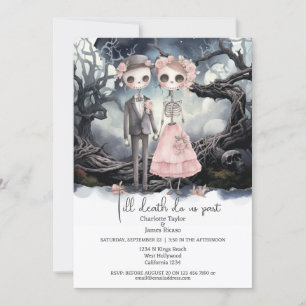Invitación Hasta que la muerte nos separe de Bride y Groom