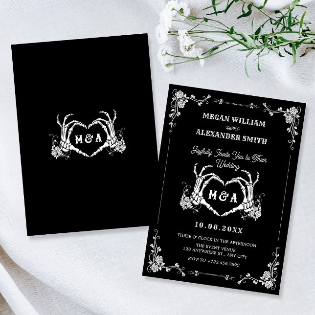 Invitación Hasta que la muerte nos separe del boda gótico (Subido por el creador)