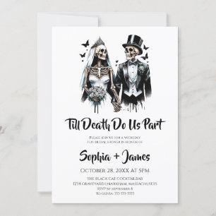 Invitación Hasta que la muerte nos separe Ducha de novia de