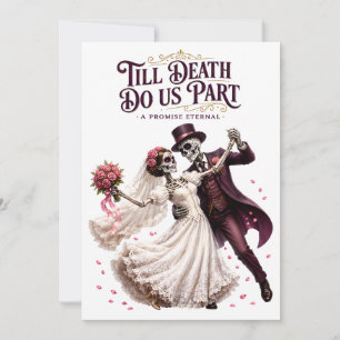 Invitación Hasta que la muerte nos separe Esqueleto de boda