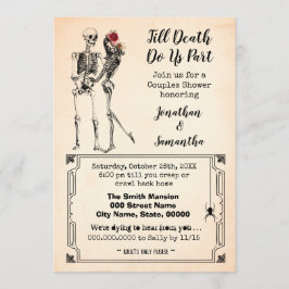 Invitación Hasta que la muerte nos separe las parejas de Hall