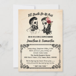 Invitación Hasta que la muerte nos separe los cráneos las par