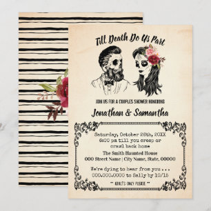 Invitación Hasta que la muerte nos separe los cráneos las par