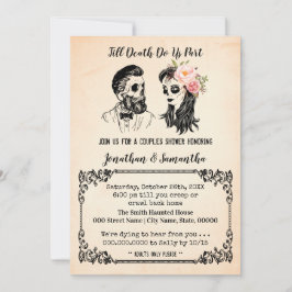 Invitación Hasta que la muerte nos separe los cráneos las par