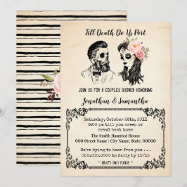Invitación Hasta que la muerte nos separe los cráneos las par