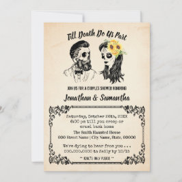 Invitación Hasta que la muerte nos separe los cráneos las par