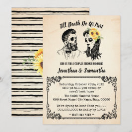 Invitación Hasta que la muerte nos separe los cráneos las par