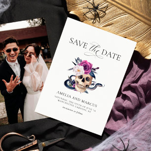 Invitación Hasta que la Muerte nos Separe Morado y Negro Anun
