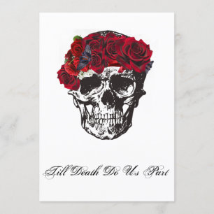 Invitación Hasta que la muerte nos separe Rosa Roja