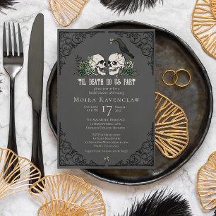 Invitación Hasta que la muerte nos separe Sr y Sra Calaveras 