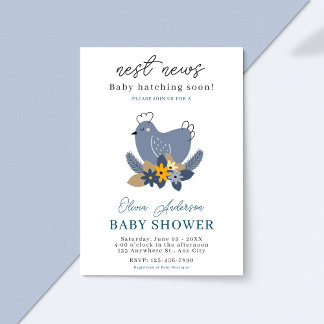 Invitación Hatching de bebés pronto Baby Shower de las flores