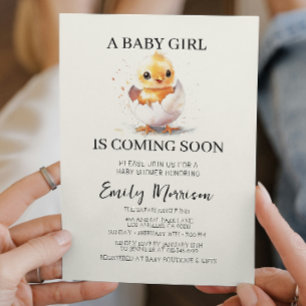 Invitación Hatching de polluelos desde Baby Shower de huevos