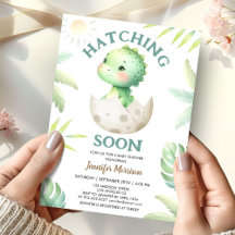 Hatear pronto un lindo dinosaurio Baby Shower