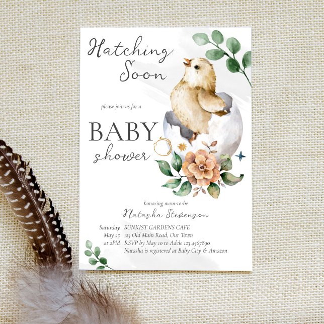 Invitación Hatear pronto un pájaro pequeño dentro de la ducha (Subido por el creador)