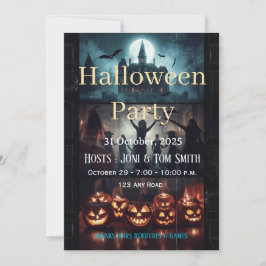 Invitación  Haunted Castle Spooky Party Invitation