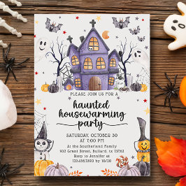 Invitación Haunted House Halloween Fiesta de limpieza