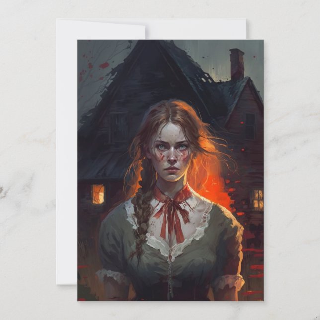 Invitación Haunting house (Anverso)