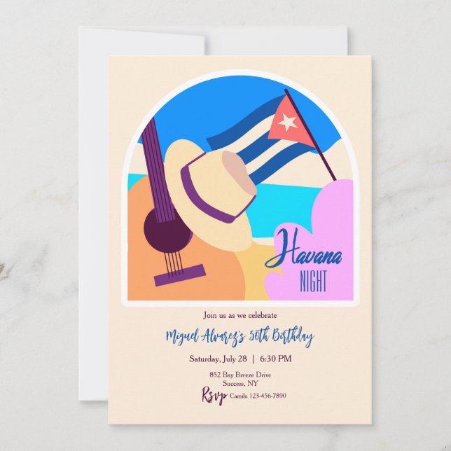 Invitación Havana Party (Anverso)