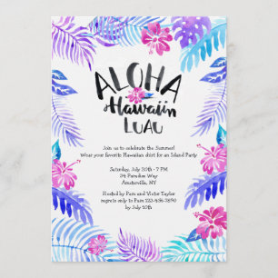 Invitación hawaiana Aloha