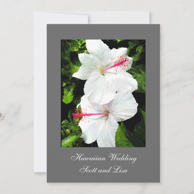 Invitación hawaiana de la boda (Anverso)