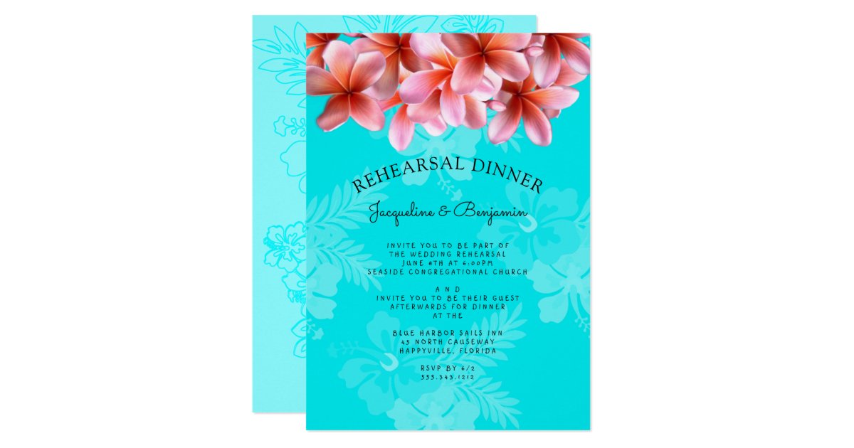 Invitacion Hawaiana De La Cena Del Ensayo Del Zazzle Es