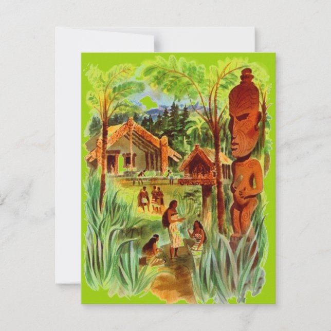 INVITACIÓN hawaiana tropical de los naturales del (Anverso)