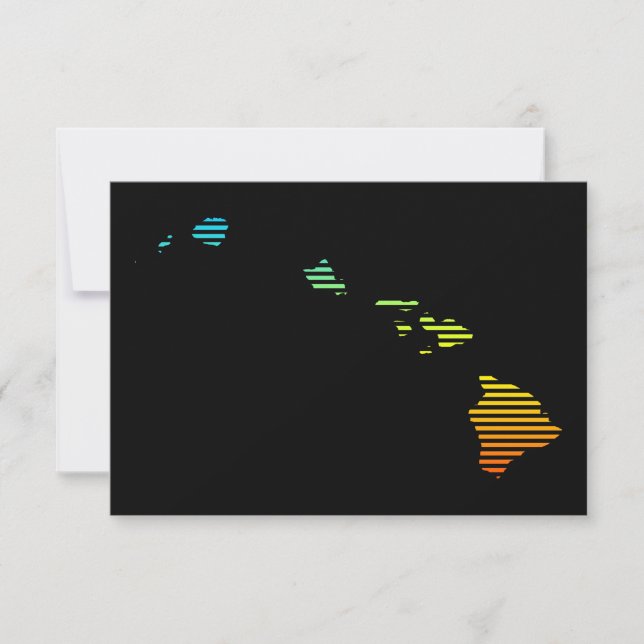 Invitación hawaii chill fade (Anverso)