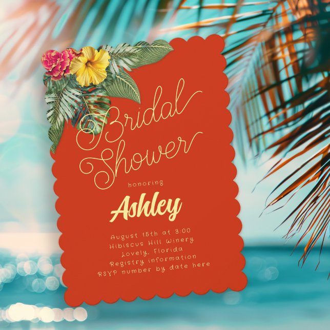 Invitación Hawaiian Flowers Bridal Shower Invitations (Subido por el creador)
