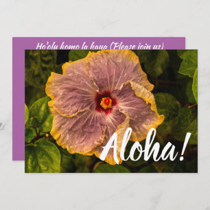 Invitación Hawaiian Lilac Hibiscus de Kauai