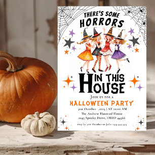 Invitación hay algunos horrores en esta casa Halloween