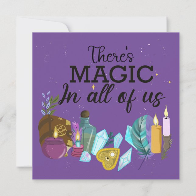 Invitación Hay magia en todos nosotros (Anverso)