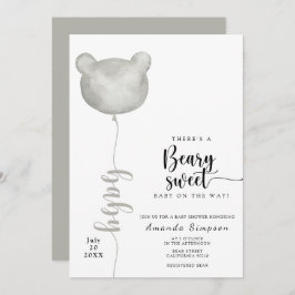 Invitación Hay un beary dulce bebé en camino de la ducha bebé