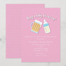 Invitación Hay un bebé preparando jarras de cerveza Regalos d
