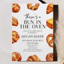 Invitación Hay un bollo en el Baby Shower del pan de horno
