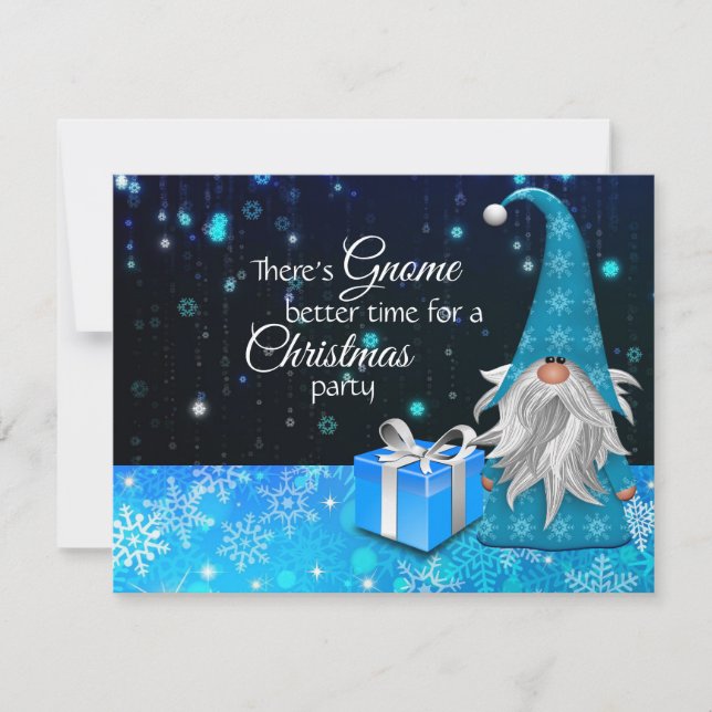 Invitación Hay un gnome mejor Navidades de tiempo Fiesta (Anverso)
