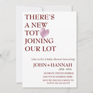 Invitación Hay un nuevo toque que se une a nuestro Baby Showe