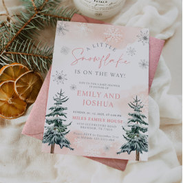 Invitación Hay Un Pequeño Snowflake En El Camino De La Invita