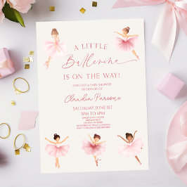 Invitación ¡Hay Una Ballerina En Camino! Baby Shower