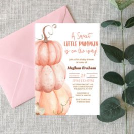 Invitación ¡Hay Una Calabaza Dulce En El Camino! Baby Shower