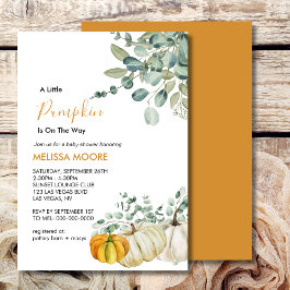 Invitación Hay una calabaza en camino a la ducha de bebé